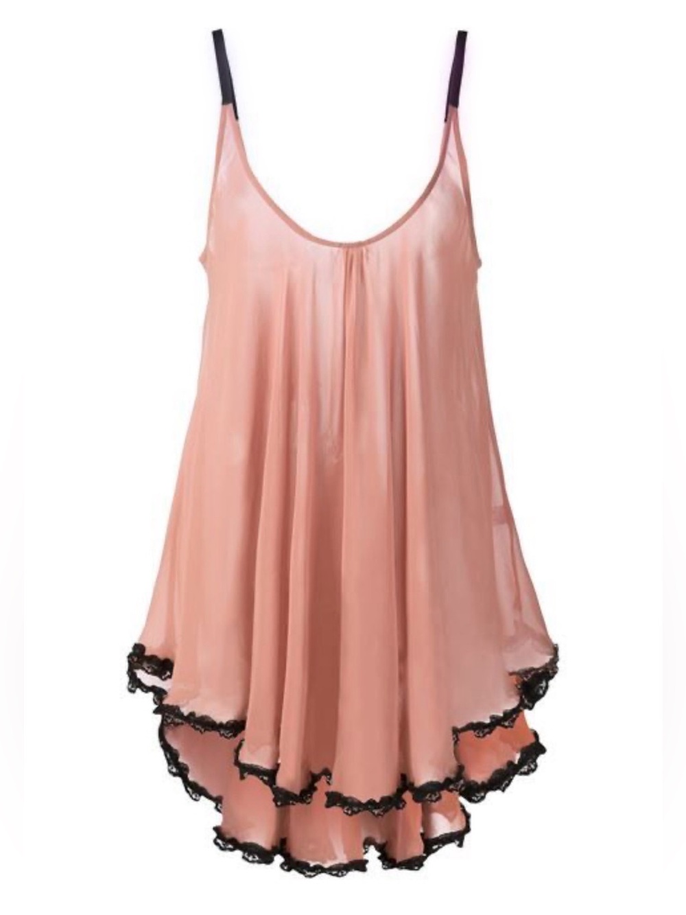 Fleur du Mal 100% Silk Sheer Swing Babydoll